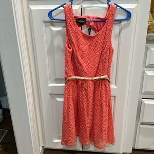 IzBYER lace skater dress with belt